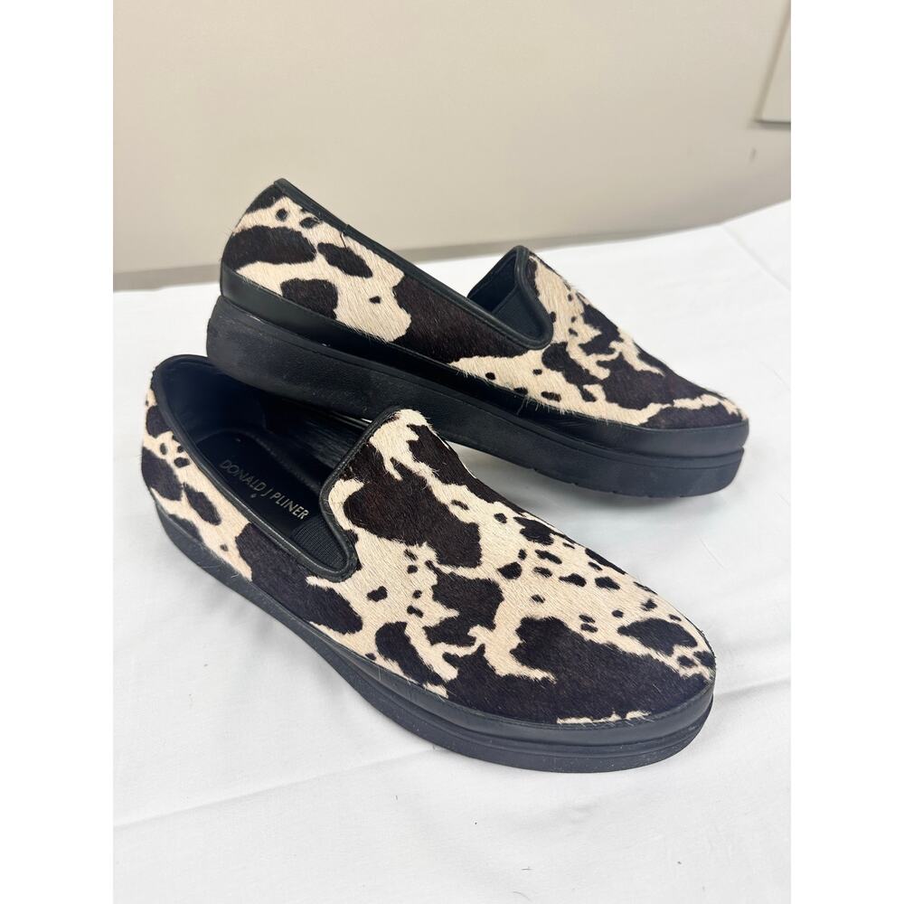 Donald Pliner Calf Hair Leather Platform Loafer Sneaker Women’s size 9